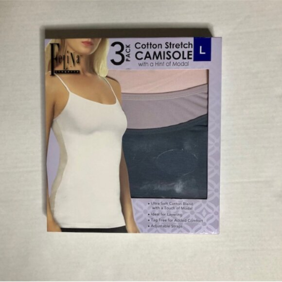 Felina Tops - Felina Cotton Modal Womens Cami - Adjustable, Seamless Cotton Tank Top for Women
